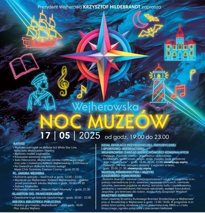 Noc Muzeów 2025, Wejherowo, plakat